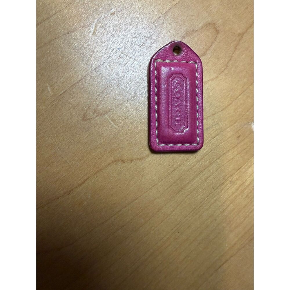 Coach Magenta Hot Pink Leather Hangtag EUC